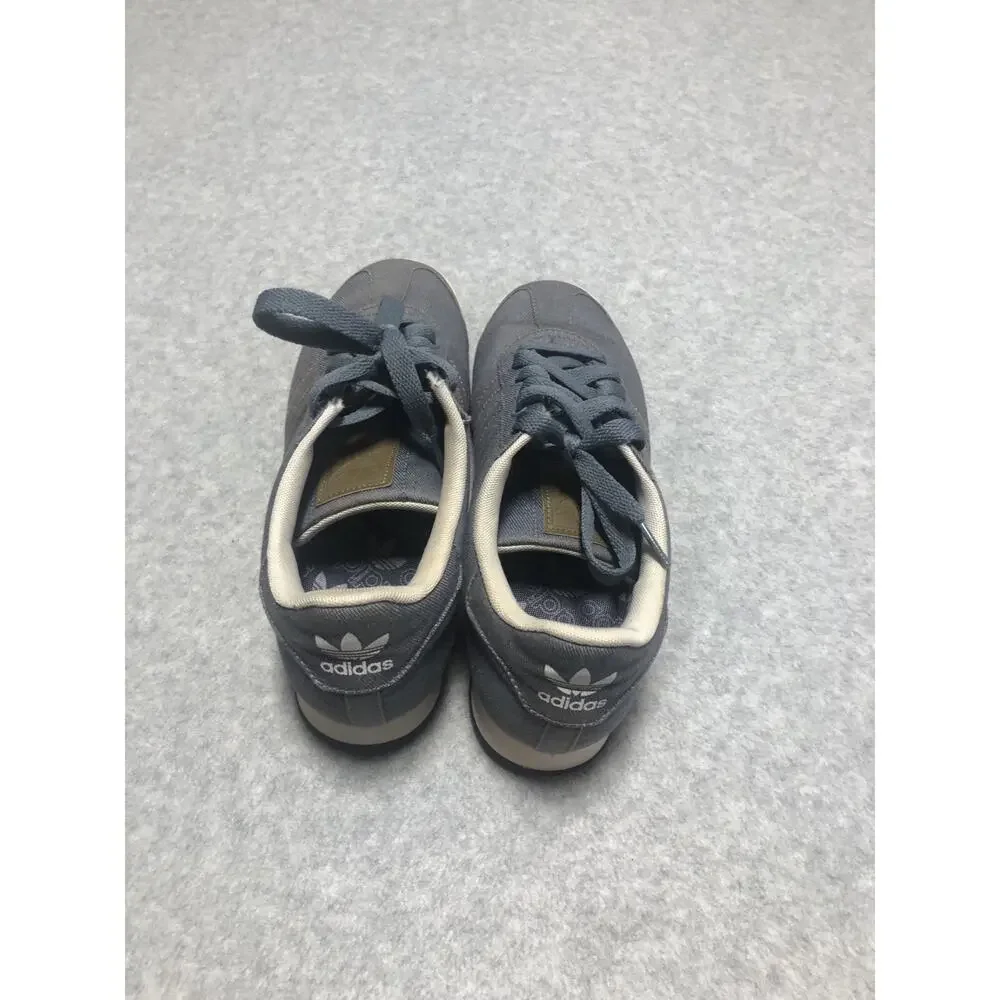 Adidas Samoa Shoes Mens Size 7.5 Blue Gray Tennis Walking Low Top